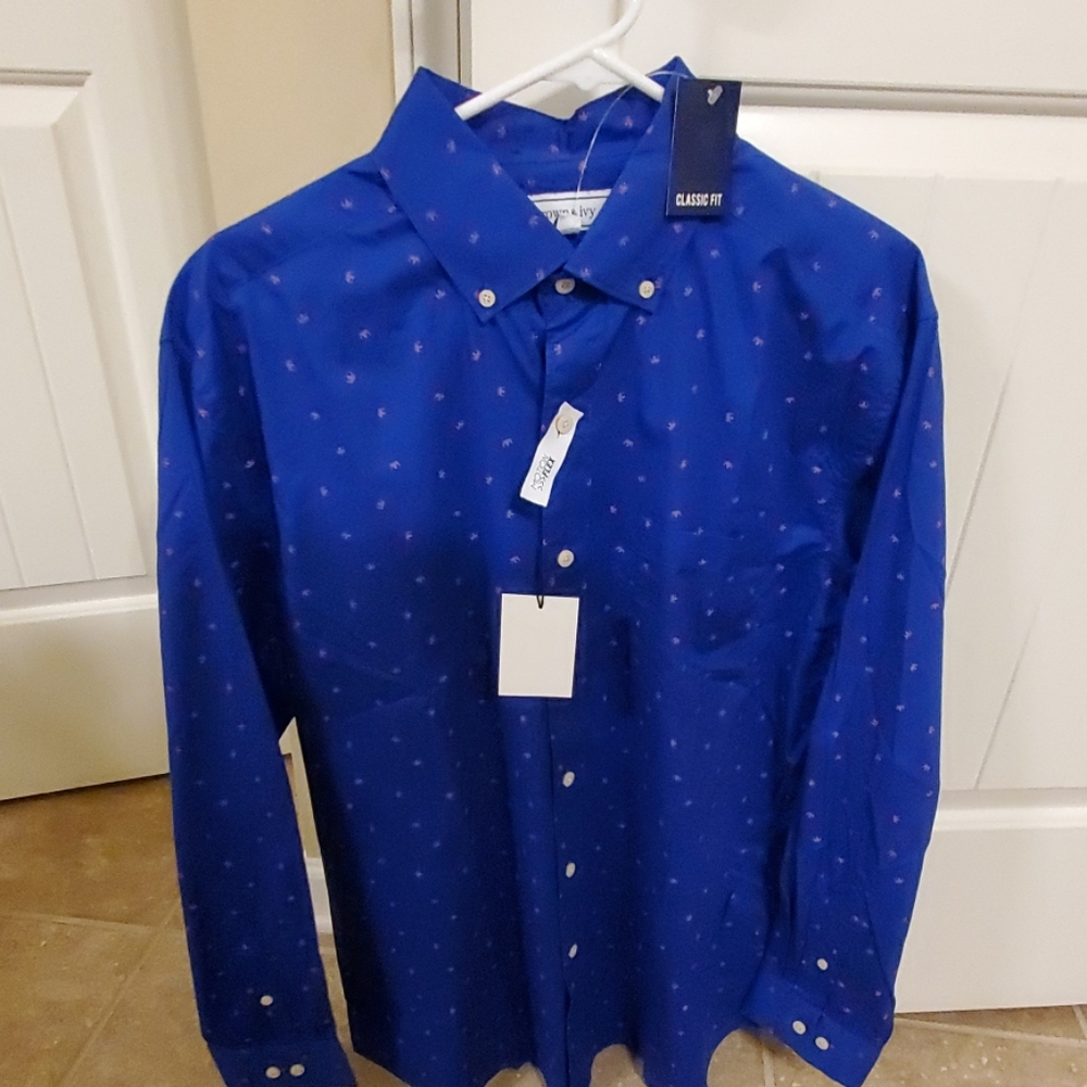 Crown & Ivy™ Long Sleeve Motion Flex Poplin Sh